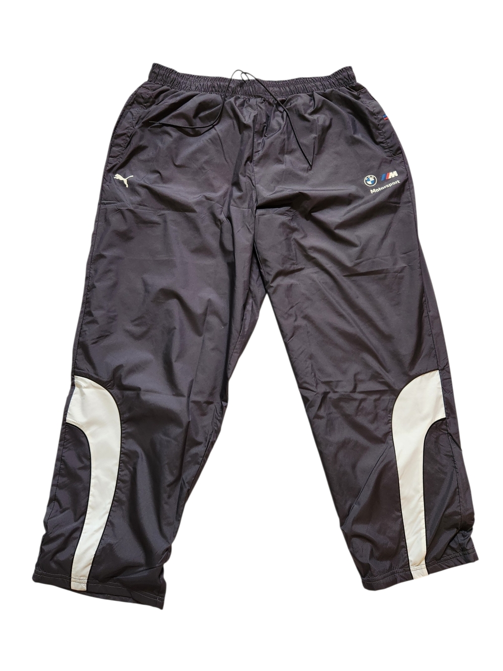 PUMA X BMW MOTORSPORT MEN PANTS JOGGER GRAY WHITE SIZE XL EXCELLENT CONDITION